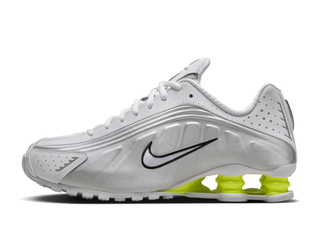 Nike Shox R4 White Metallic Silver Volt (W)