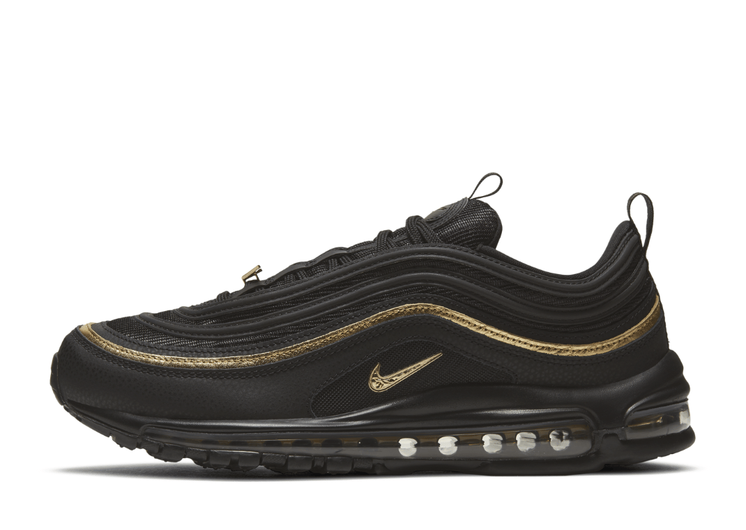 Nike Air Max 97 Black Metallic Gold Lateral