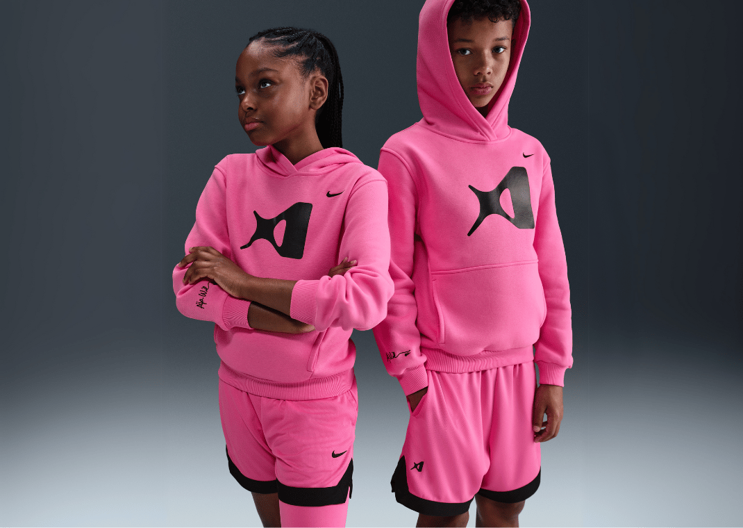 A'ja Wilson Club Fleece Big Kids' Hoodie Pink