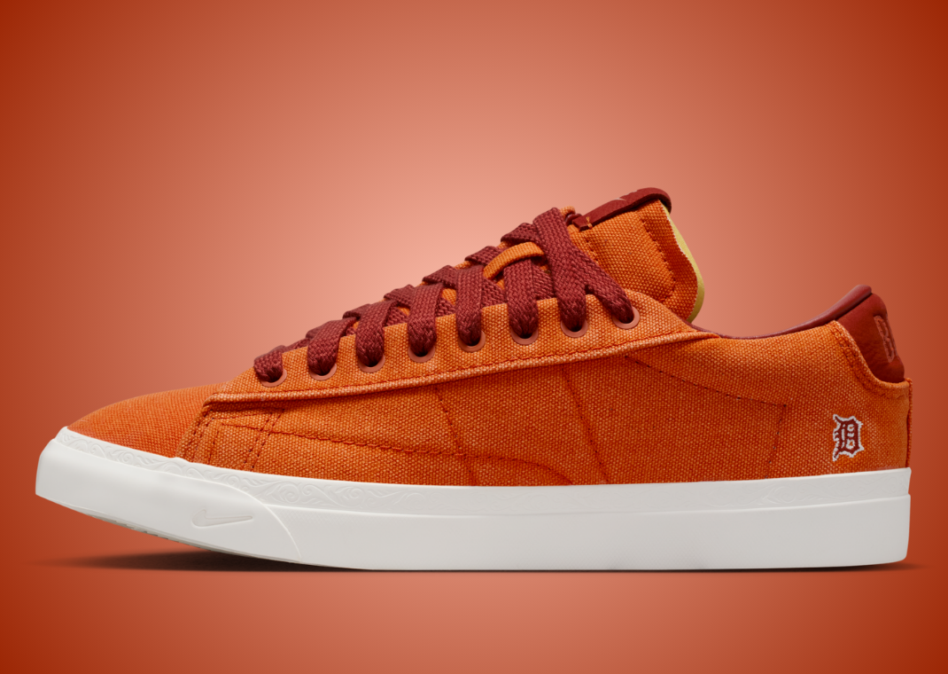 Devin Booker x Nike Blazer Low Campfire Orange - Lateral