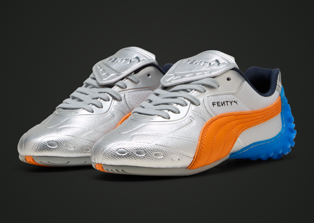 Fenty x Puma Avanti LS-X Metallic Silver Orange - Angle