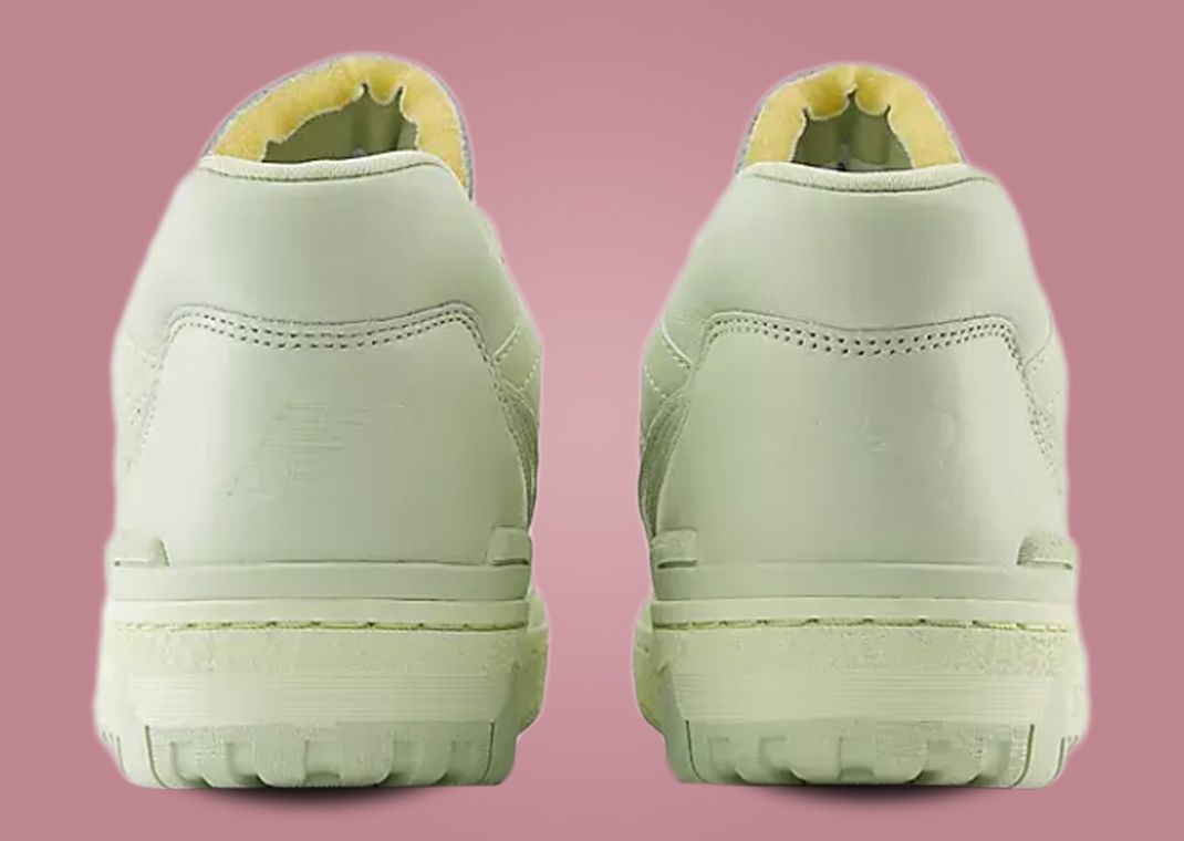 New Balance 550 Monochromatic Deep Lichen Green Heel