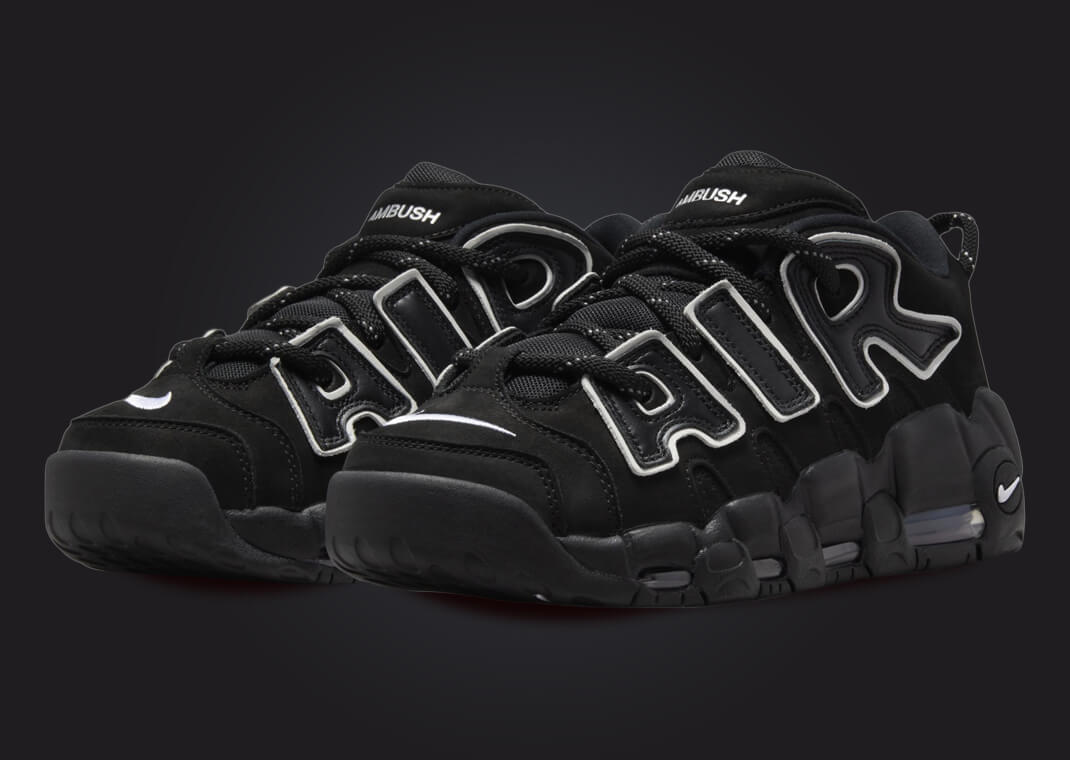 AMBUSH x Nike Air More Uptempo Low Black White