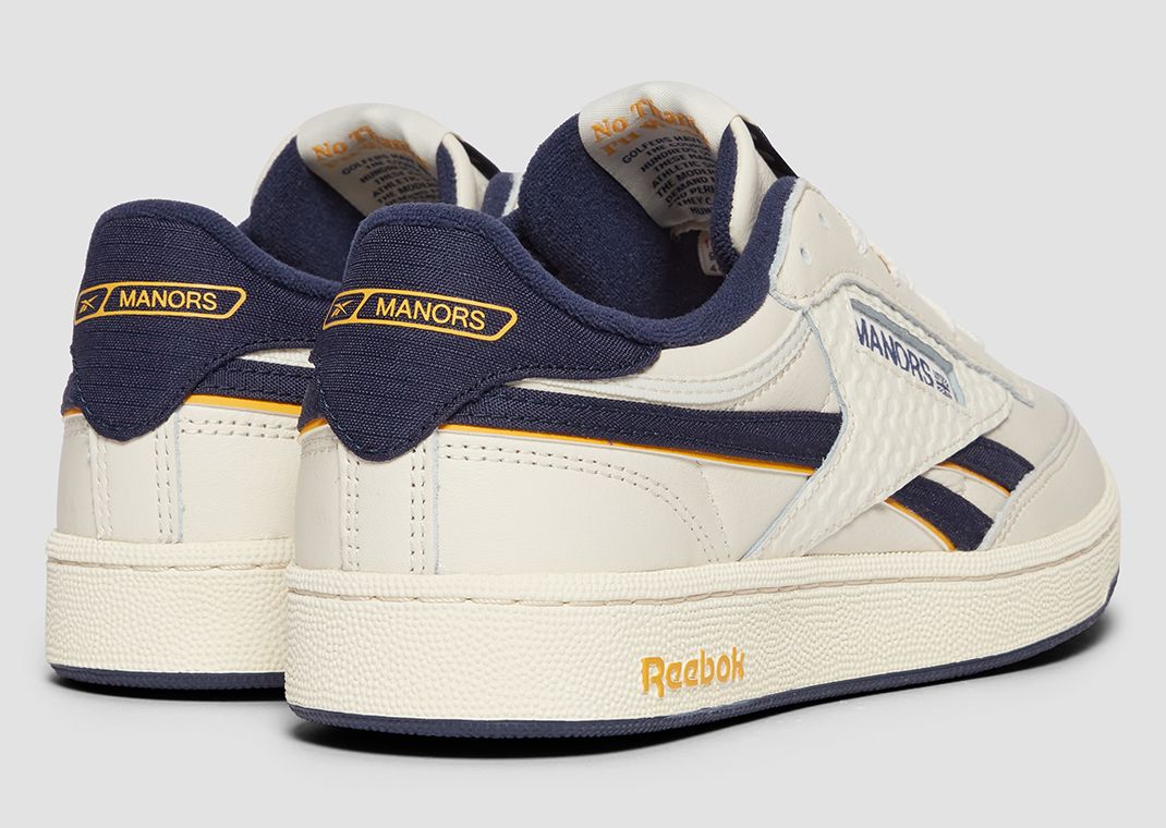 MANORS x Reebok Club C Revenge Vintage Navy Heel Angle