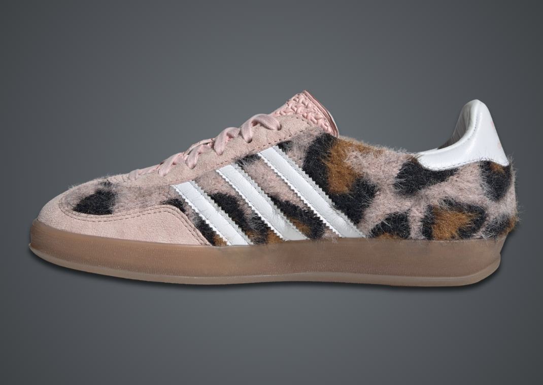 atmos Pink x adidas Gazelle Indoor Trinity Leopard Sand Pink Medial