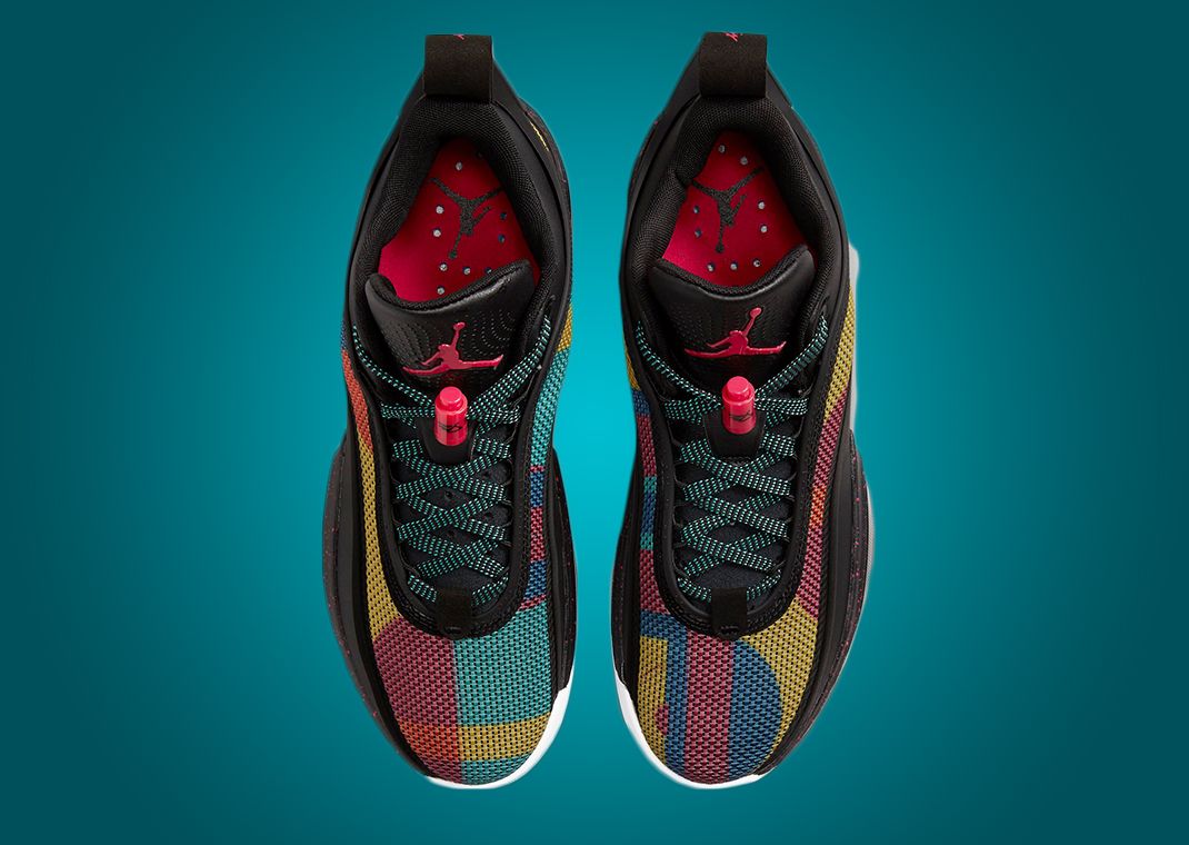 【新品未使用】Jordan Air Jordan 36 ブラック/マルチカラー An Artful Multi-Color Print Covers This Air Jordan 36 Low