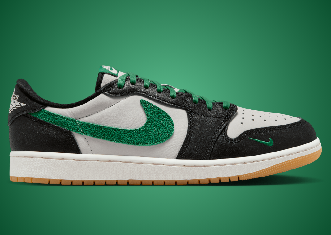 Air Jordan 1 Retro Low OG Phantom Pine Green - Lateral
