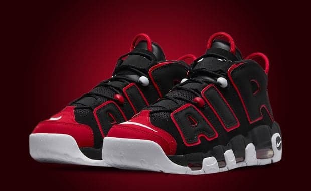 A Red Toe Adorns This Nike Air More Uptempo