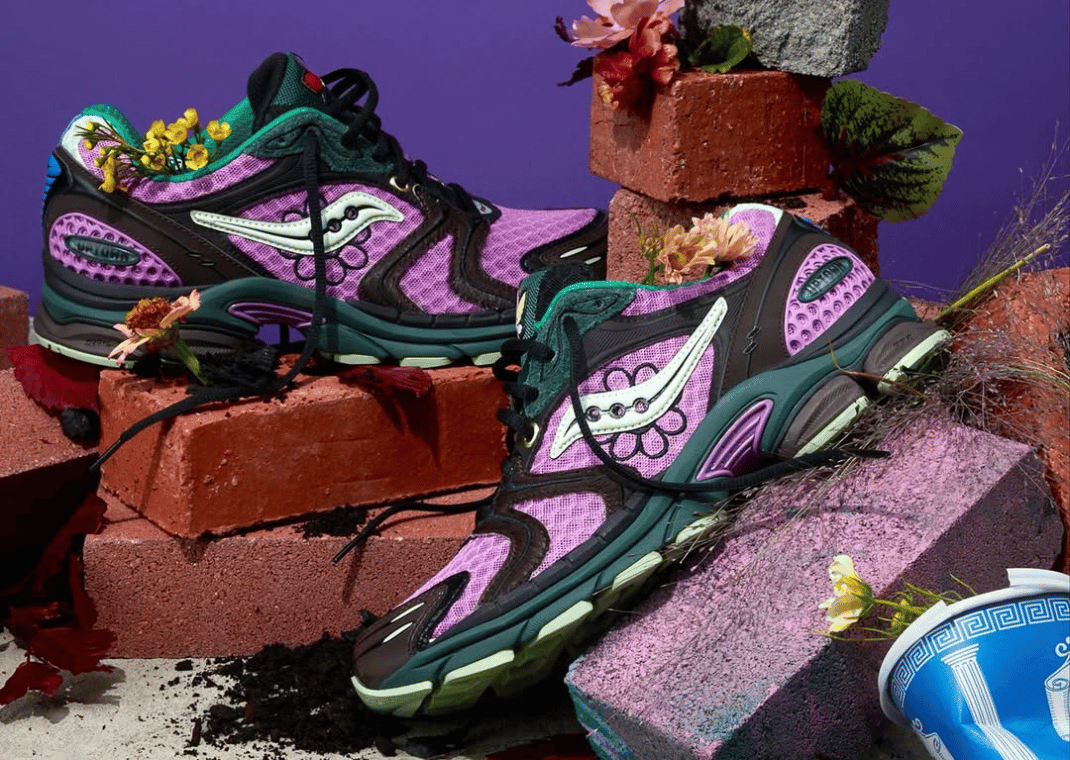 Jae Tips x Saucony ProGrid Triumph 4 Flowers Grow Uptown Perilla