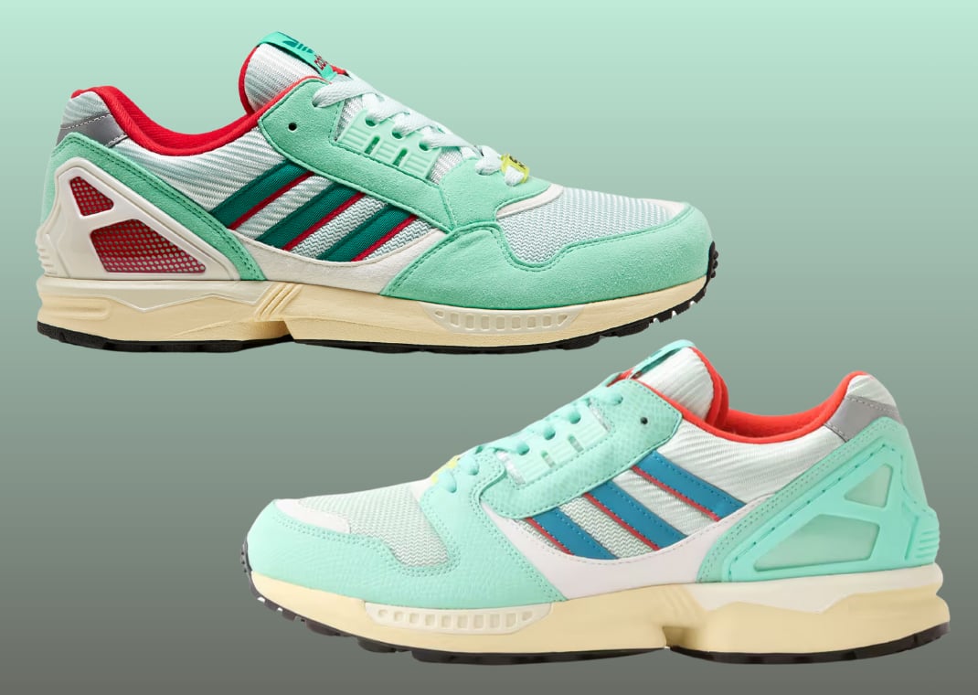 adidas ZX9000 OG (top) vs. atmos x adidas ZX8000 G-SNK 11