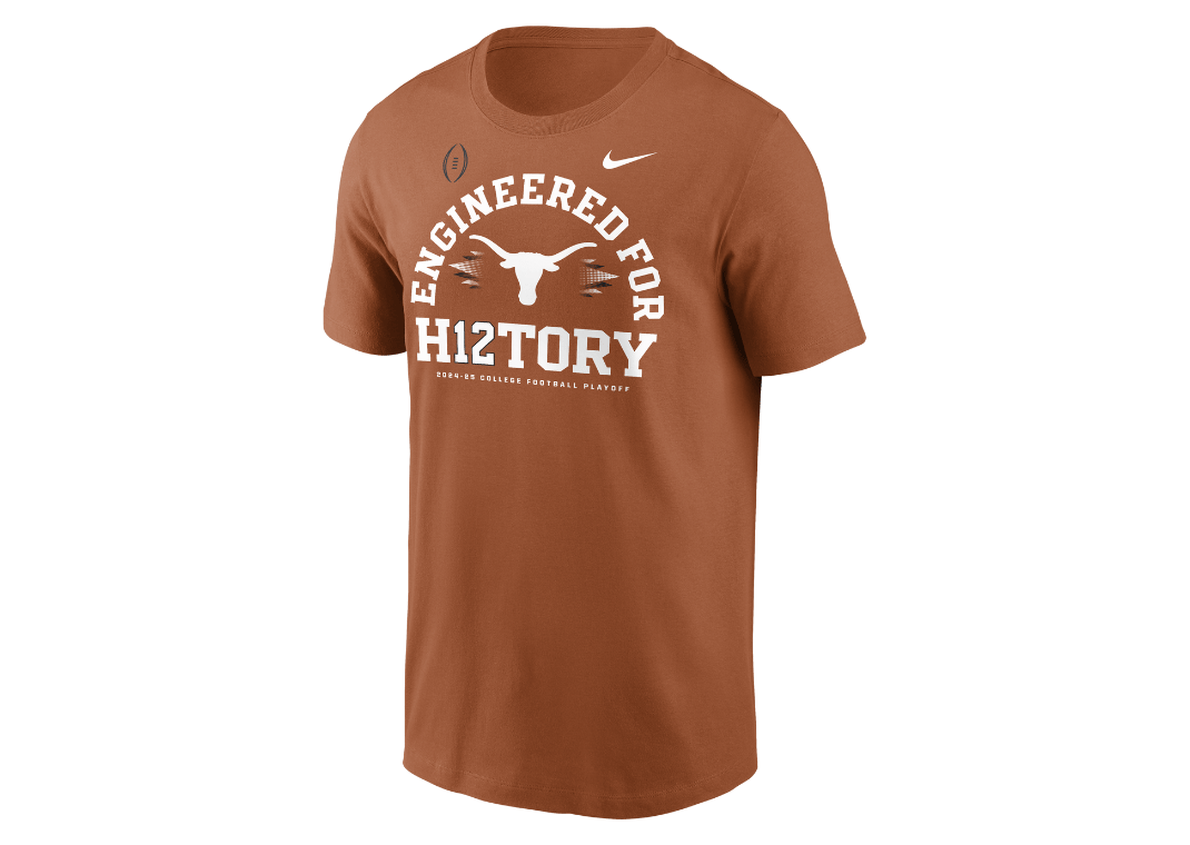 Texas Longhorns 2025 College Football Playoff Bound Engineered For History Men's Nike College T-Shirt