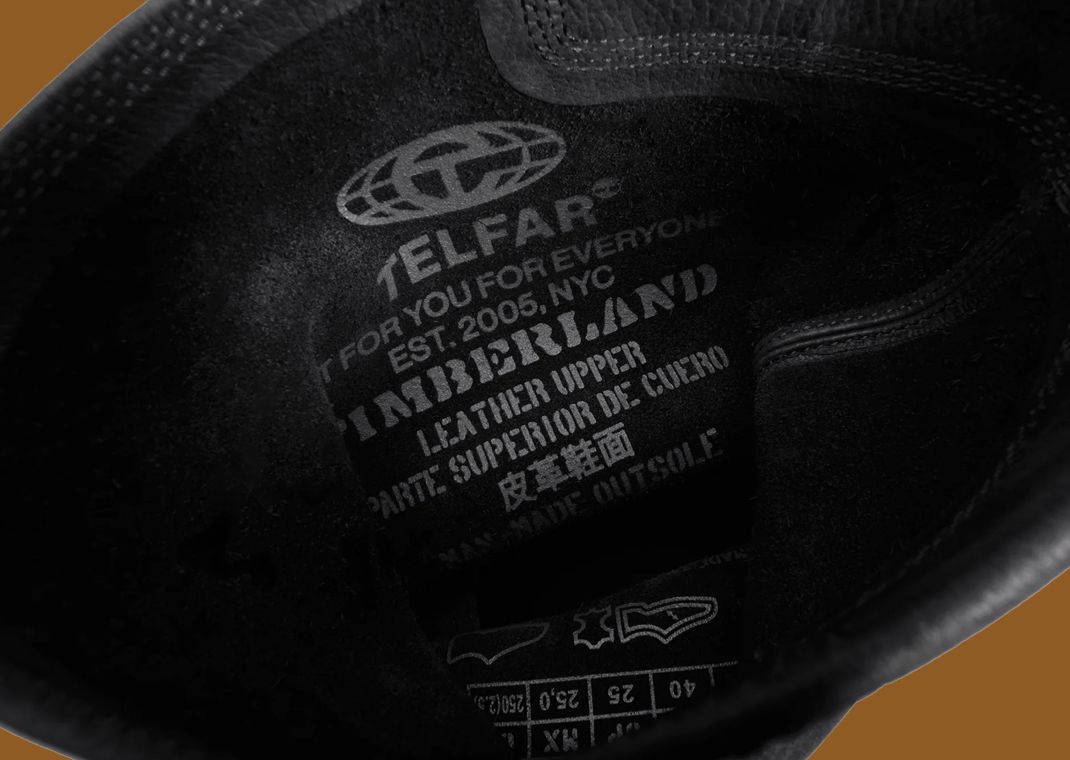 Telfar x Timberland Pull On Boot Mid Black - Inside