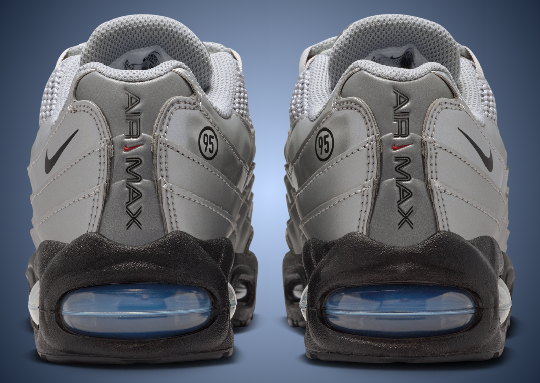 Nike Air Max 95 Big Bubble Total 90 Metallic Silver Heel
