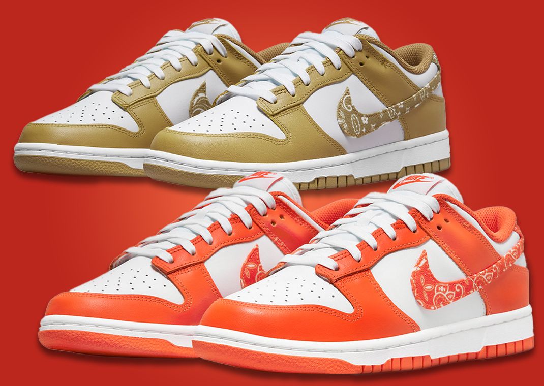 Nike Dunk Low "Barley Paisley" & "Orange Paisley" (W)