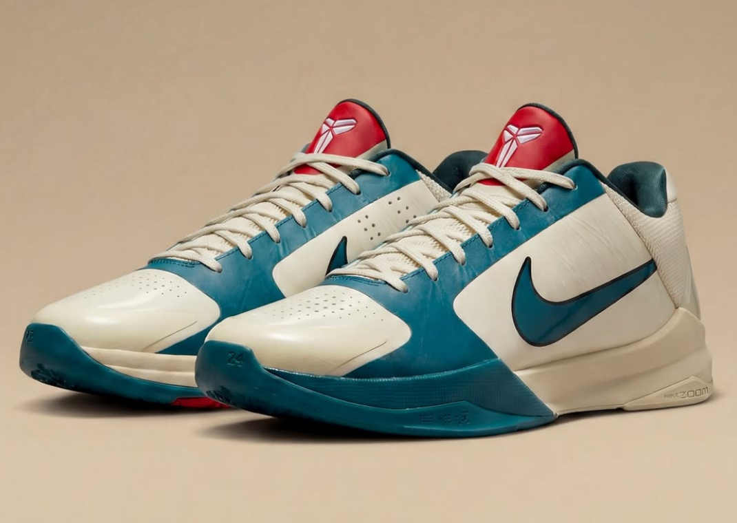 Caitlin Clark x Nike Kobe 5 Protro Coconut Milk Bright Spruce PE - Angle