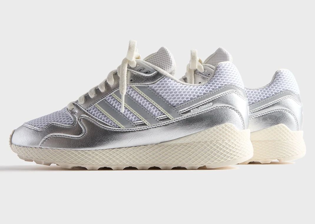 Kith x adidas Oregon Ultra Tech White Silver Metallic Lateral