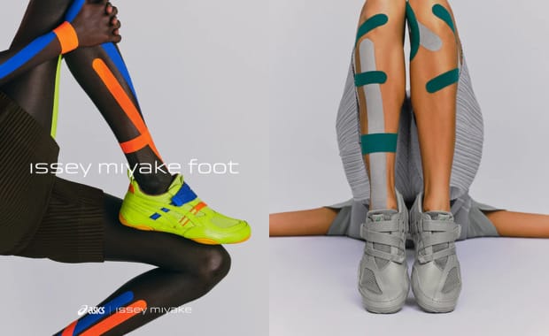 Issey Miyake’s First Asics Collab is Inspired by KT Tape and the Asics Stripe Logo