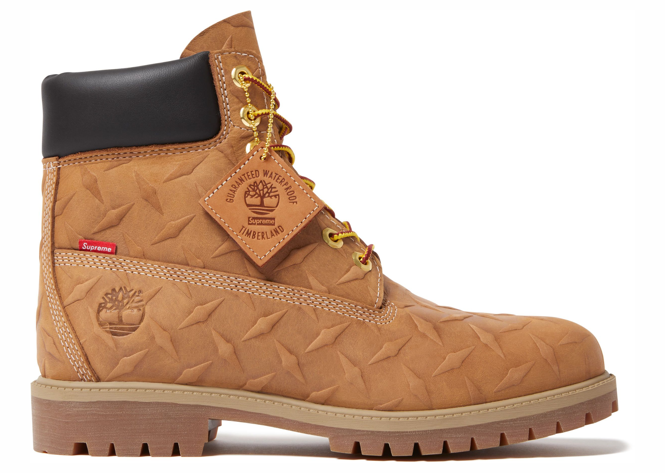 Supreme x Timberland 6-Inch Boot Diamond Plate Wheat