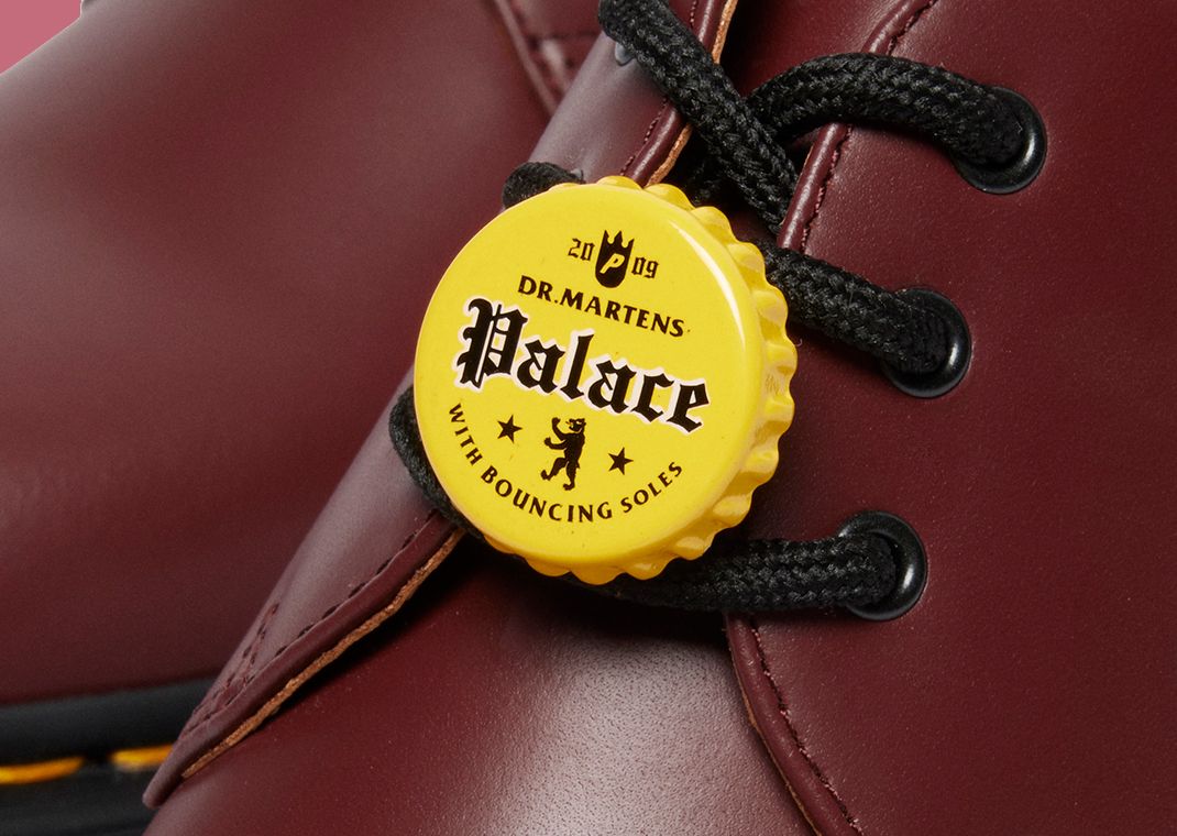Palace x Dr. Martens 1461 Cherry Red Detail