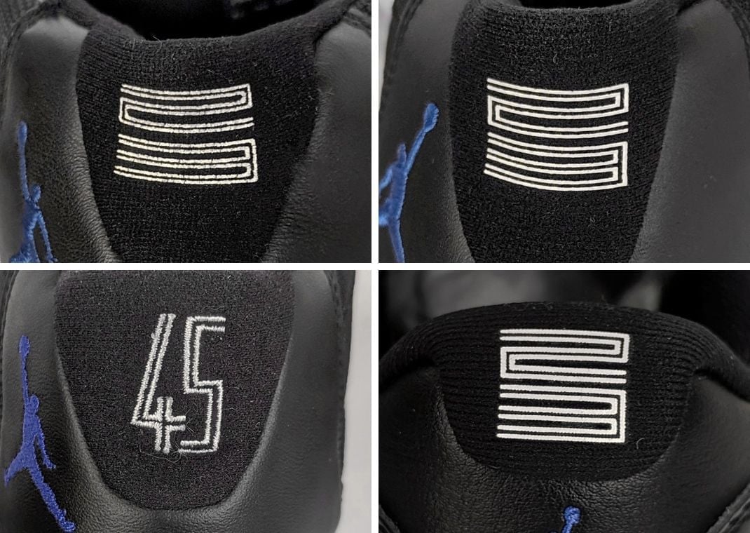 Air Jordan 11 Space Jam Comparison Numbers