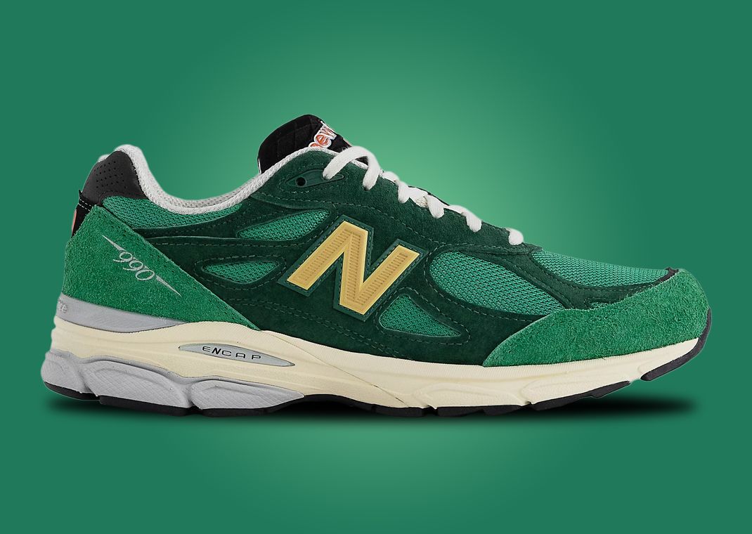 The New Balance 990v3 Made in USA By Teddy Santis Green Yellow