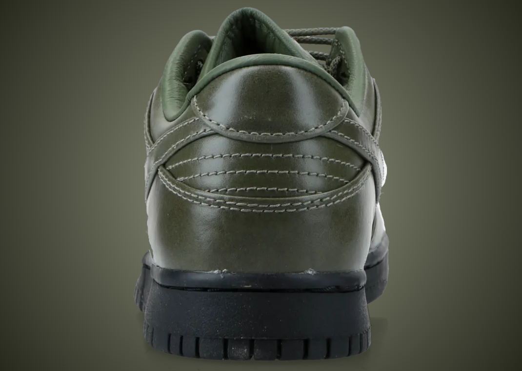 Nike Dunk Low Dress Shoe Olive - Back