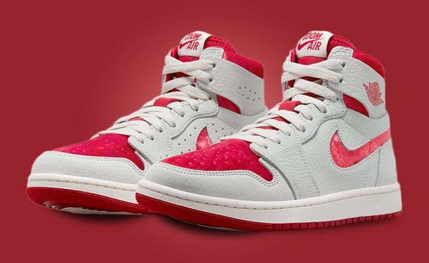 Romantic Red Velvet Wraps Around The Air Jordan 1 High Zoom CMFT 2 Valentine's Day