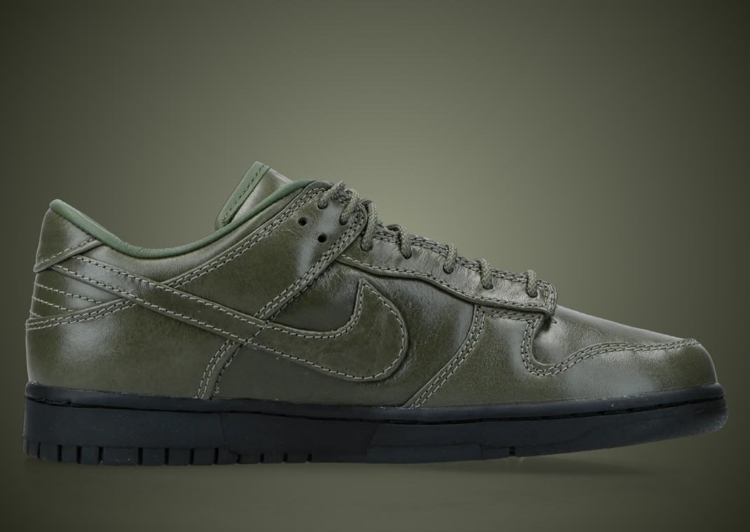 Nike Dunk Low Dress Shoe Olive - Medial