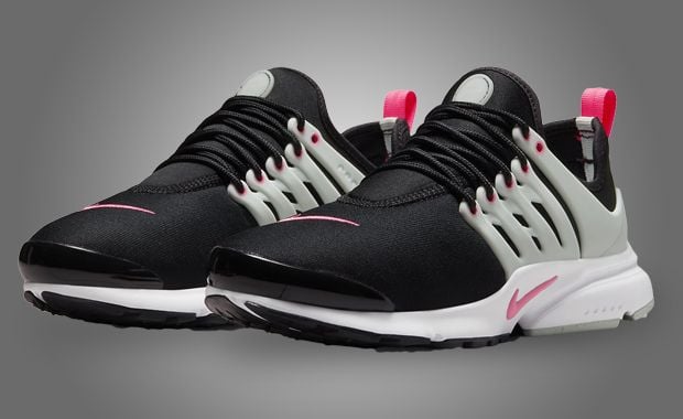 Nike presto black white pink best sale