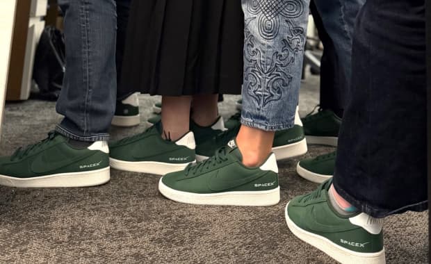 SpaceX IPO Nike Tennis Classic Customs