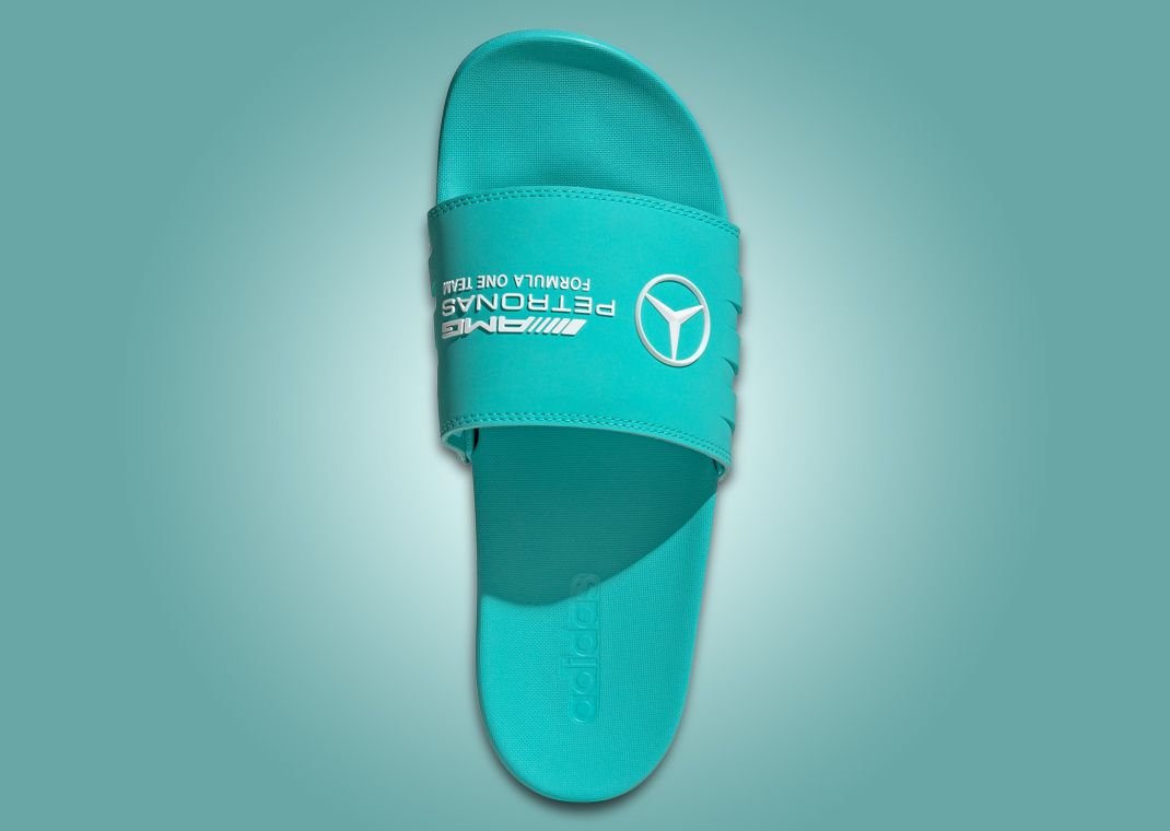Mercedes AMG Petronas Formula One Team x adidas Adilette Comfort Semi Mint Rush Top