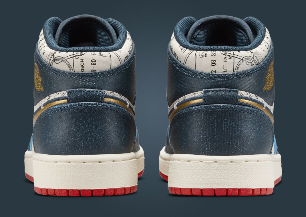 Air Jordan 1 Mid SE Take Flight (GS) Heel