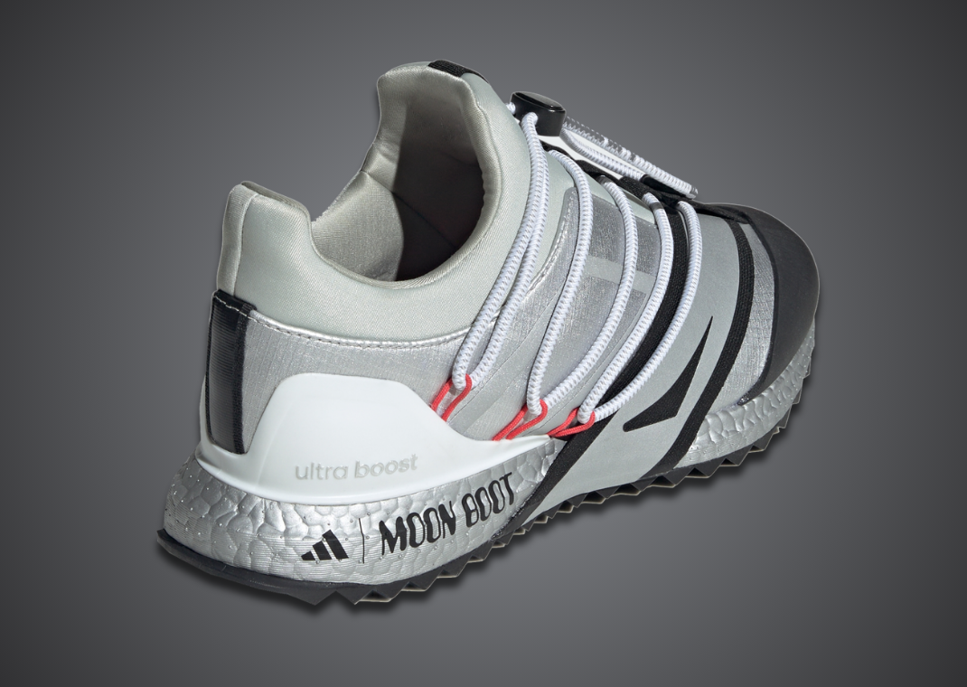 Moon Boot x adidas Ultra Boost 1.0 Silver - Heel Angle
