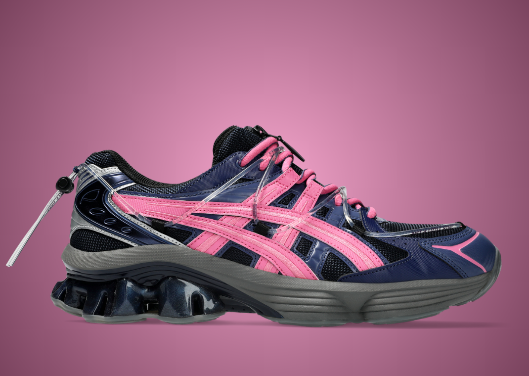 YOASOBI x Asics Gel-Kinetic Fluent Navy Pink - Lateral