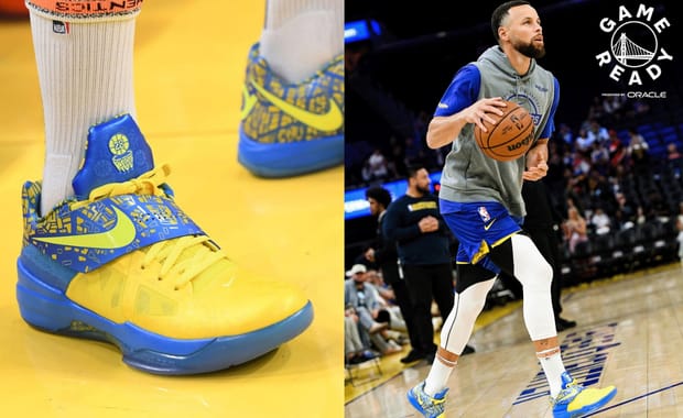 Steph Curry Returned to the Court Against Houston in a Pair of Scoring Title Nike KD 4s 