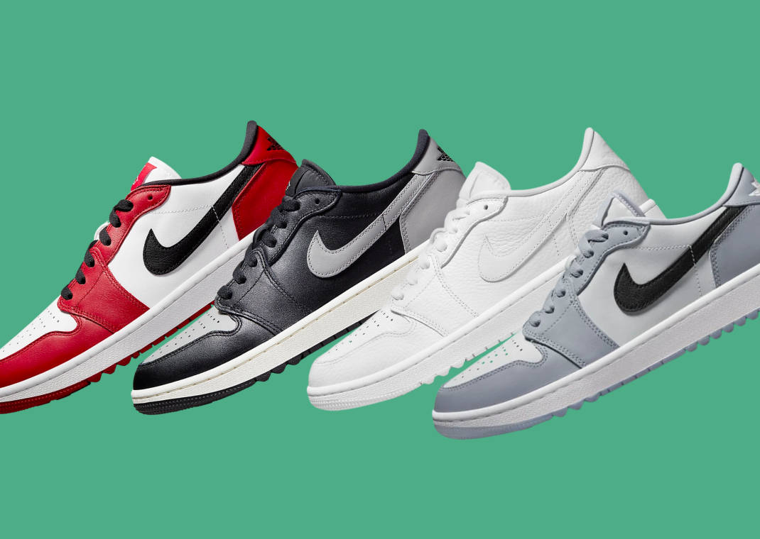 Jordan 1 Low Golf Chicago, Shadow, Triple White, and Wolf Grey