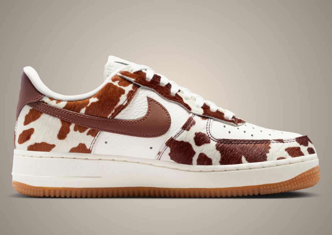 Nike Air Force 1 Low Cow Print Brown (W) - Medial