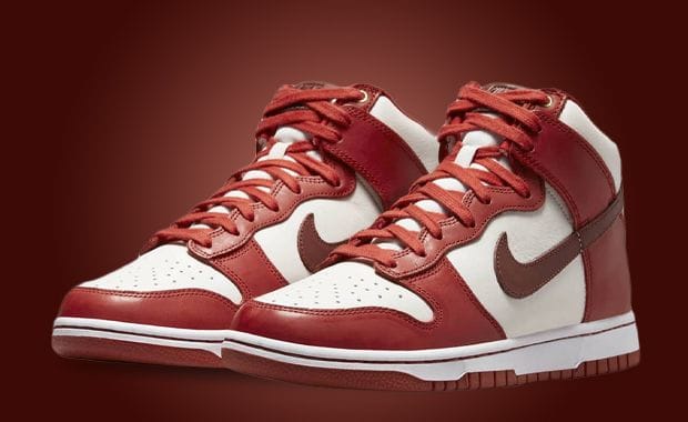 Premium Details Appear On The Nike Dunk High LXX Cinnabar