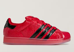 Sp5der x adidas Superstar Red - Lateral