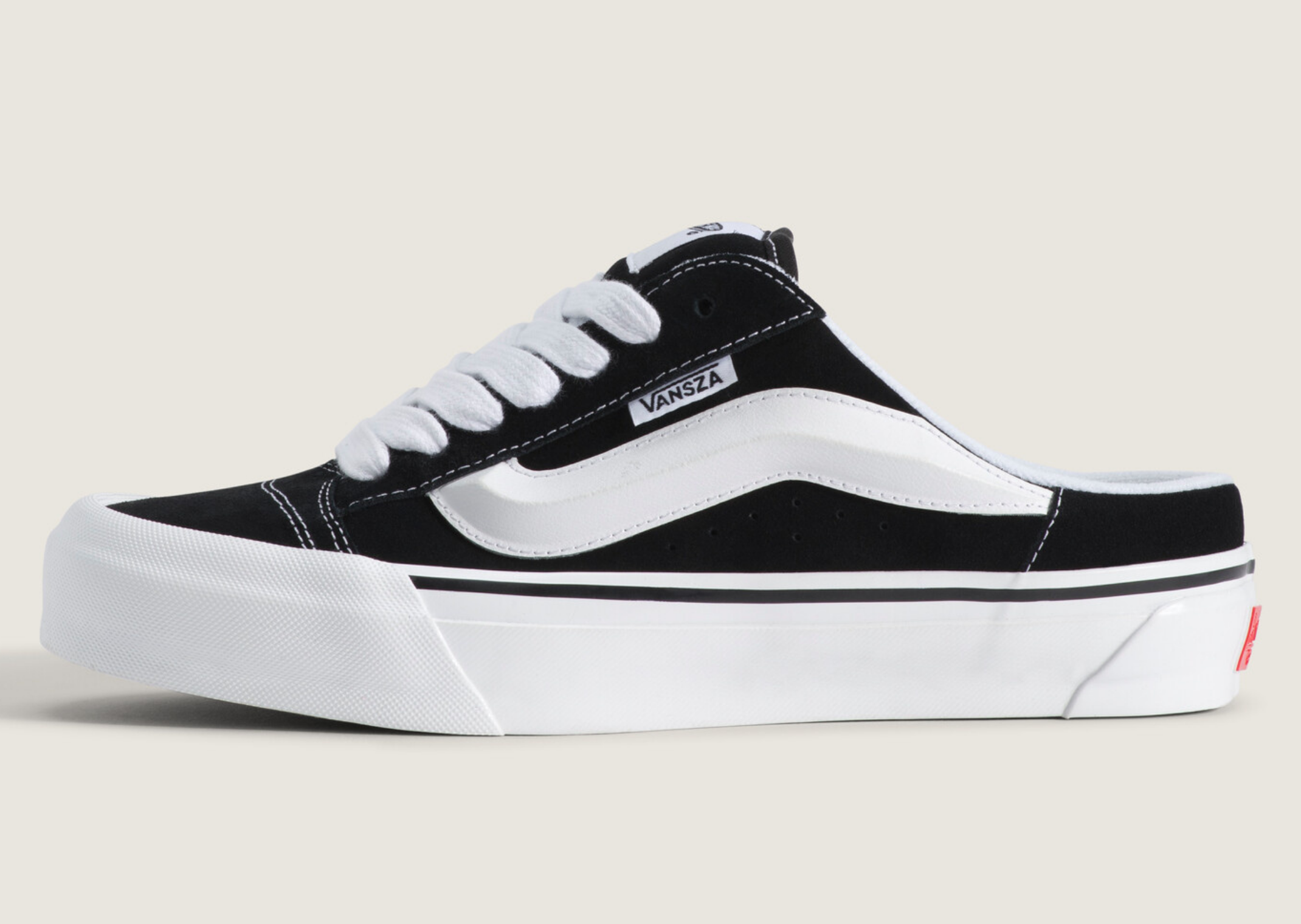 SZA x Vansza Knu Skool Mule Black White Lateral