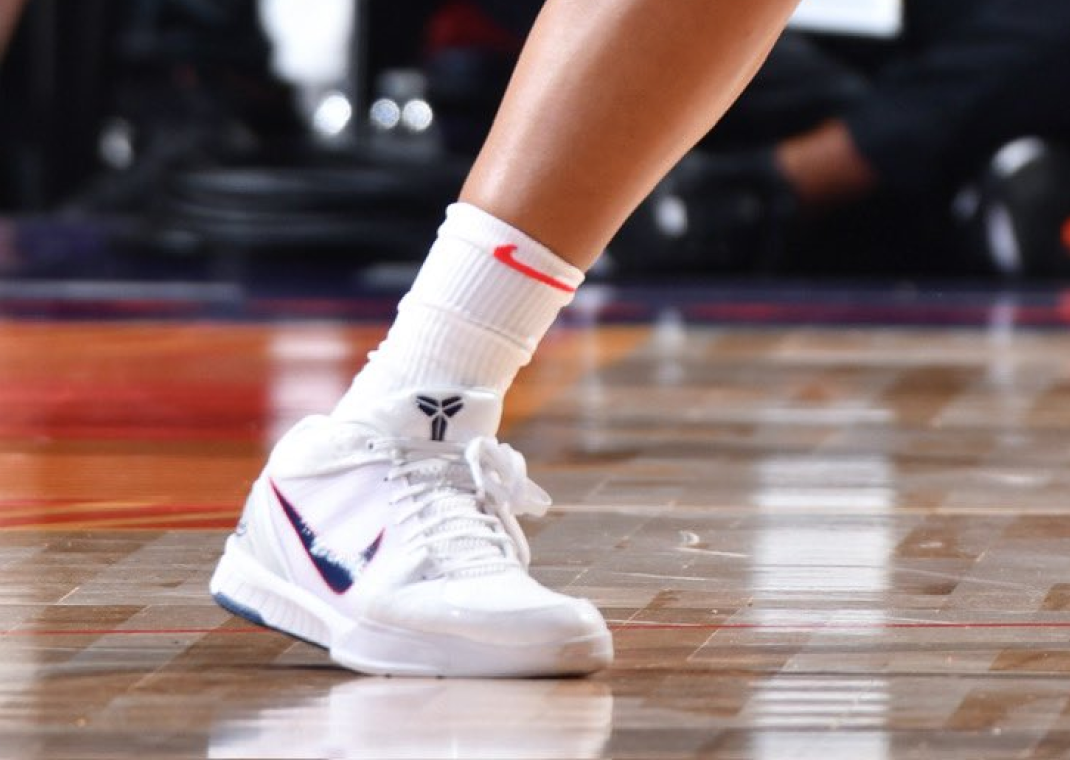 Alyssa Thomas in the Nike Kobe 4 Protro Team USA PE