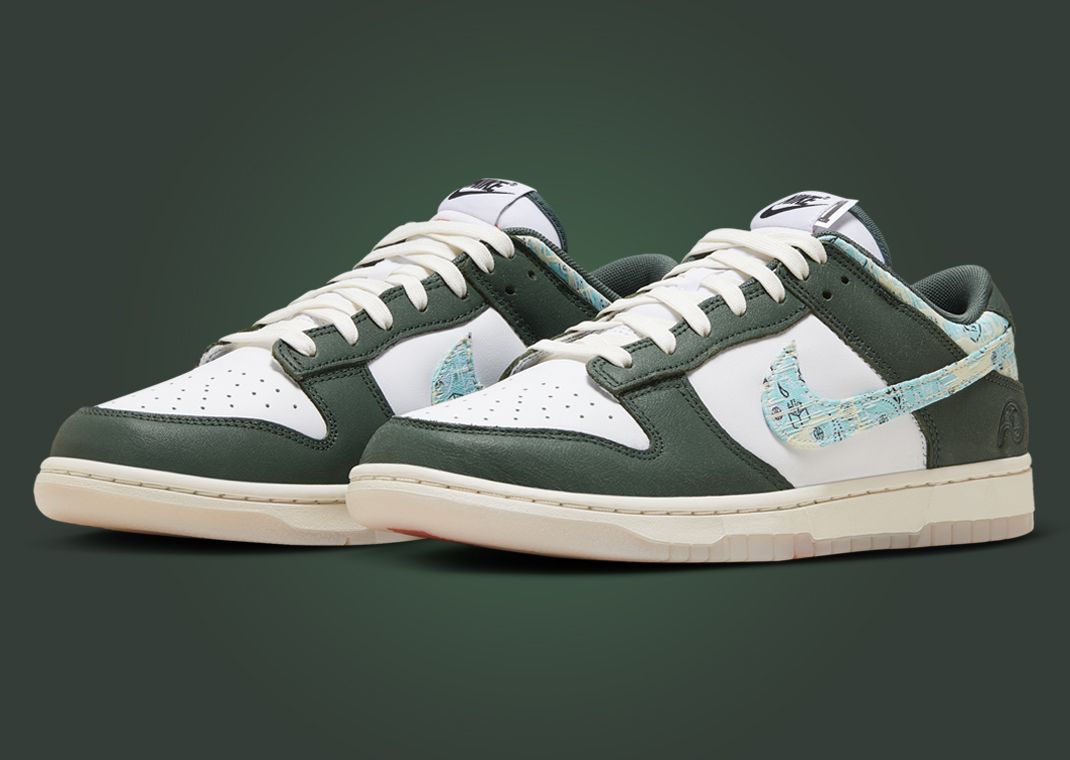 Nike Dunk Low Paisley Hoops Angle