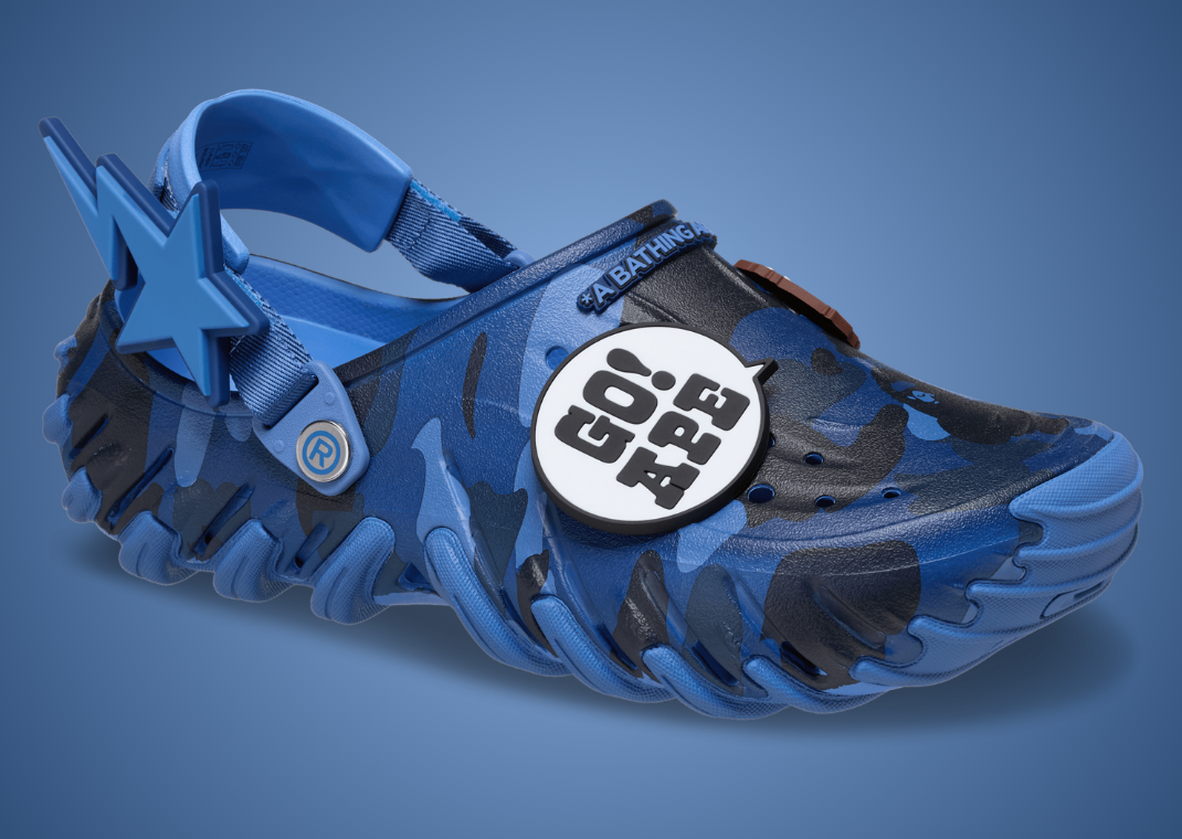 BAPE x Crocs Echo RO Clog Navy Angle