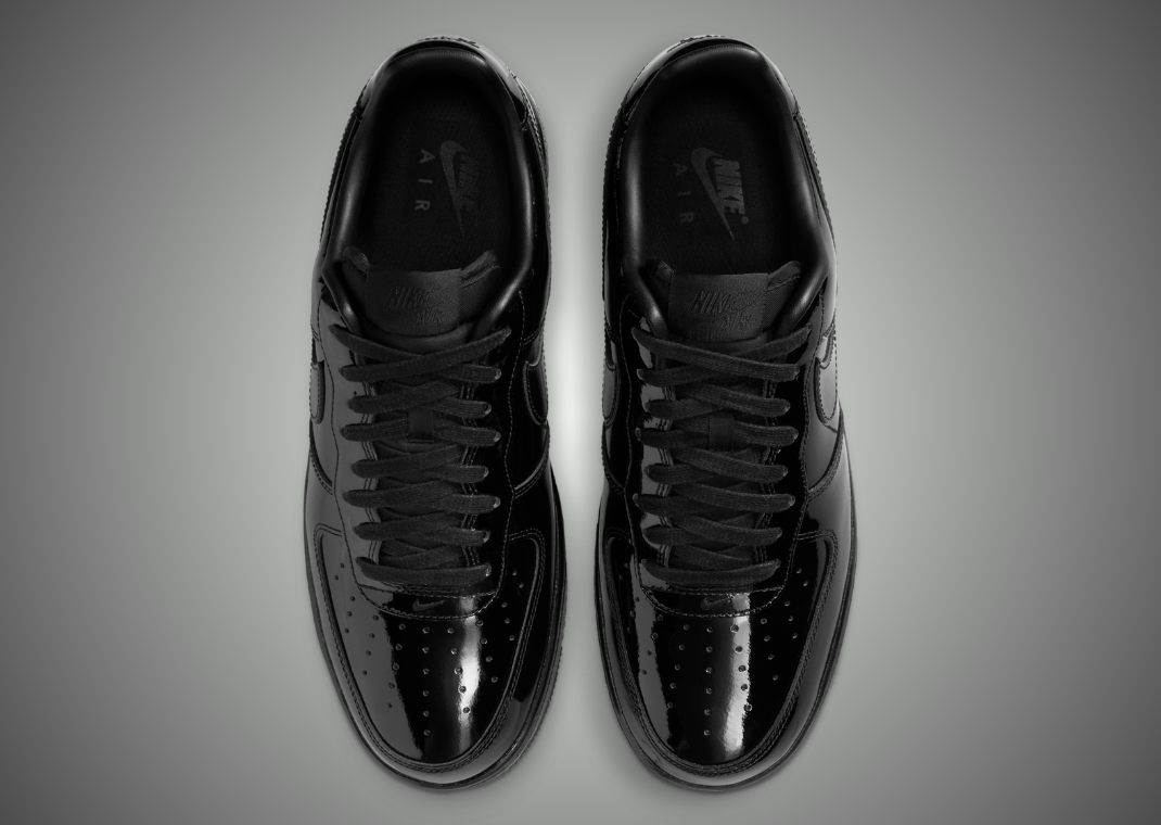Nike Air Force 1 Low Patent Leather Premium Black above