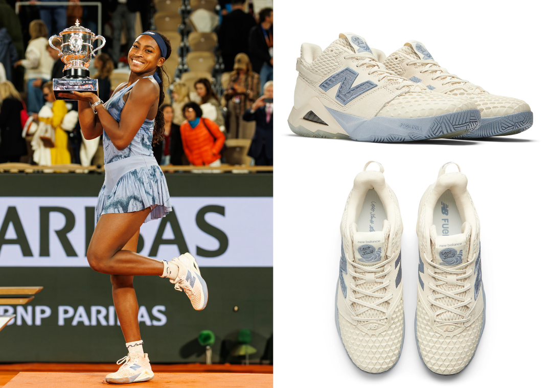Coco Gauff wearing the New Balance Coco CG2