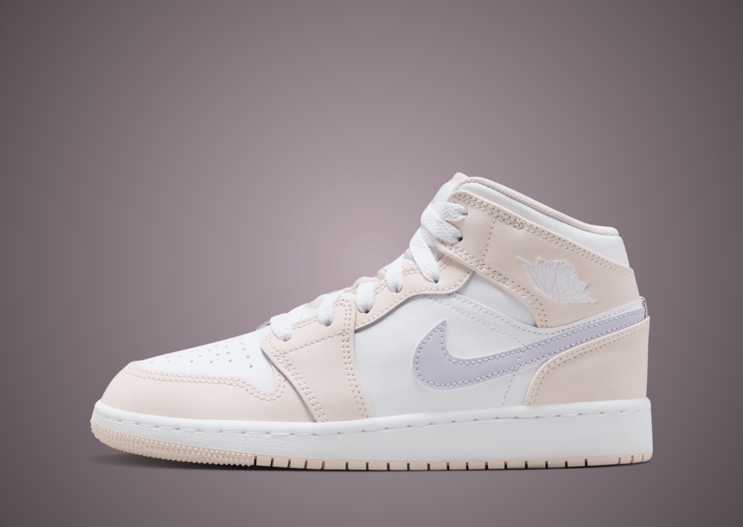 Air Jordan 1 Mid Pink Wash (GS) Lateral