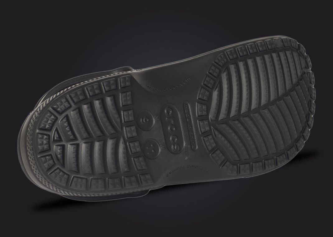 Palace x Crocs Classic Clog Black Outsole