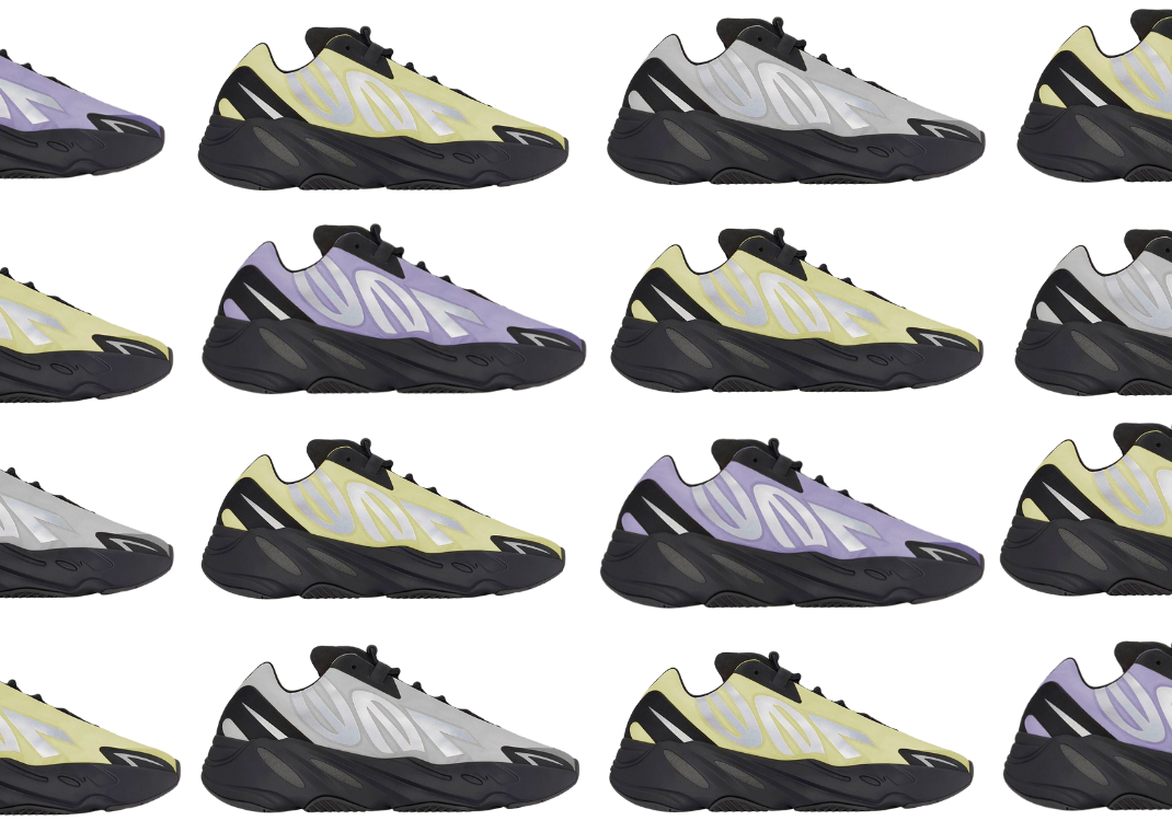 adidas Yeezy 700 MNVN Metallic, Geode, Washed Cream, & Resin