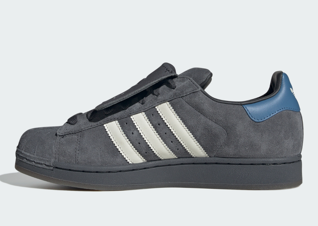 atmos x Pointless Journey x adidas Superstar Dark Grey - Medial