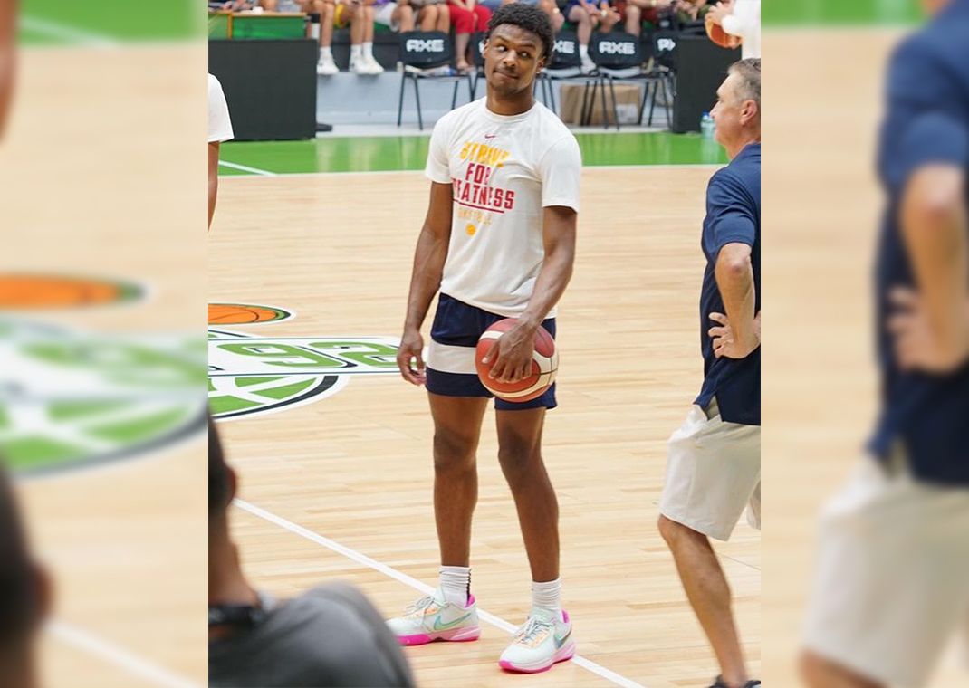 Bronny James Wearing The Nike LeBron 20 "Time Machine"